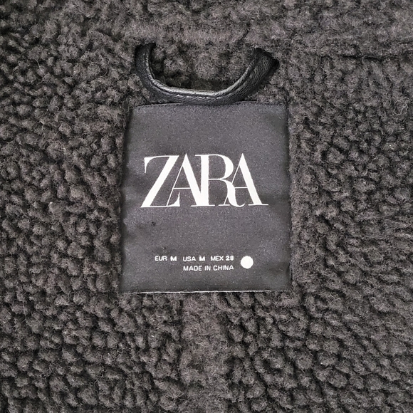 ZARA Women's Aviator-Style Double Faced Jacket Green Size Medium - Picture 8 of 8